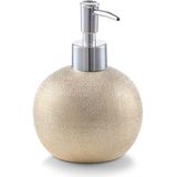 Zeller badkamer accessoires set 3-delig - keramiek - goud glitter