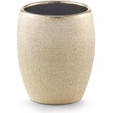 Zeller badkamer accessoires set 3-delig - keramiek - goud glitter