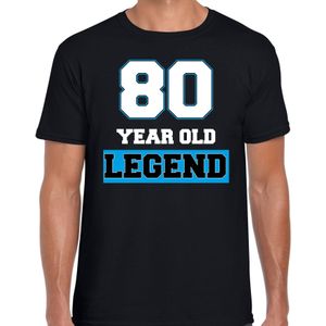80 legend verjaardag t-shirt zwart - heren - tachtig jaar cadeau shirt