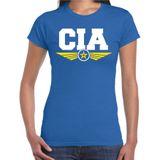 CIA agent verkleed t-shirt blauw voor dames - geheime dienst - verkleedkleding / tekst shirt
