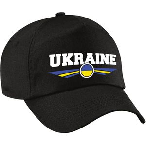 Oekraine / Ukraine landen pet zwart volwassenen - Oekraine / Ukraine baseball cap - EK / WK / Olympische spelen outfit