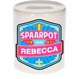 Kinder spaarpot voor Rebecca  - keramiek - naam spaarpotten