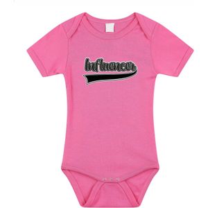 Bellatio Decorations baby rompertje - Influencer - roze - cadeau romper - kraamcadeau