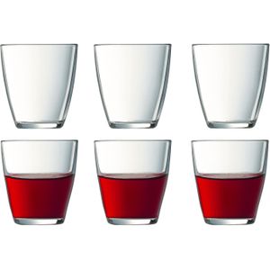 12x Stuks drinkglazen/waterglazen transparant 250 ml - Glazen - Drinkglas/waterglas/sapglas