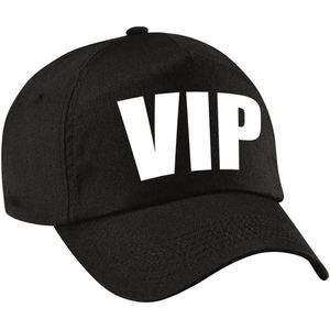 Verkleed VIP pet / baseball cap zwart voor dames en heren - verkleedhoofddeksel / carnaval