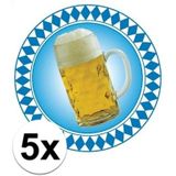 5x Bierpul Oktoberfest decoratieborden 28 cm - Bierfeest thema versiering