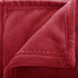 2x Stuks Fleece deken/fleeceplaid rood 125 x 150 cm polyester - Bankdeken - Fleece deken - Fleece plaid