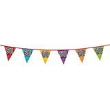3x stuks vlaggenlijnen met glitters 60 jaar thema feestartikelen - Verjaardag versieringen - 8 meter - Plastic