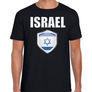 Israel landen t-shirt zwart heren - Israelische landen shirt / kleding - EK / WK / Olympische spelen Israel outfit