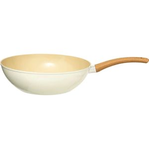 5Five Braad/wokpan Harmony - Alle warmtebronnen - Beige - Dia 29 cm - handvat bakeliet - aluminium