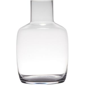 Transparante luxe stijlvolle vaas/vazen van glas 30 x 19 cm - Bloemen/boeketten vaas voor binnen gebruik