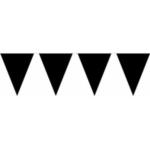 Vlaggenlijn - kunststof - zwart - 10 meter - Slinger