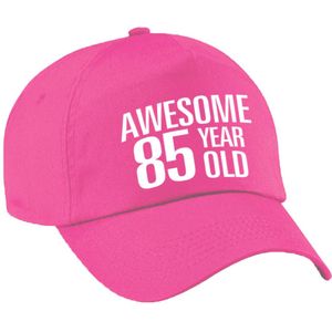 Awesome 85 year old verjaardag  pet / cap roze voor dames en heren - baseball cap - verjaardags cadeau - petten / caps