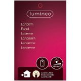 Lumineo Stormlantaarn - set 3x - LED Licht - Wit - 34 cm