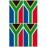 2x Vlaggenlijnen Zuid-Afrika - Zuid-Afrikaanse vlag - Landen thema feestversiering/decoratie