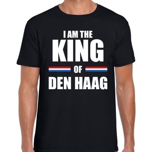 Koningsdag t-shirt I am the King of Den Haag - zwart - heren - Kingsday Den Haag outfit / kleding / shirt