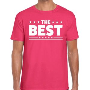The Best tekst t-shirt roze voor heren - heren feest t-shirts