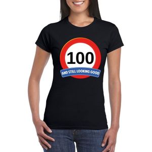 100 jaar and still looking good t-shirt zwart - dames - verjaardag shirts