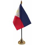 Filipijnen tafelvlaggetje 10 x 15 cm met standaard