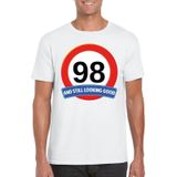 98 jaar and still looking good t-shirt wit - heren - verjaardag shirts