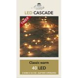 Cascade draadverlichting lichtsnoer met 40 lampjes classic warm wit op batterijen - Lichtsnoeren - kerstverlichting
