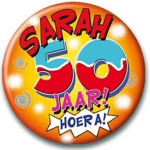 Button Sarah 50 jaar