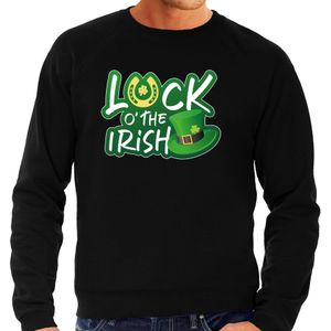 St. Patricks day sweater / trui zwart voor heren - Luck of the Irish - Ierse feest kleding / kostuum/ outfit