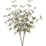 DK Design Kunstbloem Eucalyptus tak Silk - 2x - 72 cm - groen - losse steel - Kunst zijdebloemen
