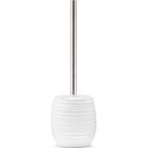 Zeller Toiletborstel - met houder - wit - polyresin - 37 cm