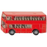 Set van 2x stuks siku Dubbeldekker bussen speelgoed modelauto 10 cm