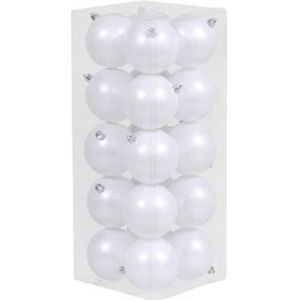 40x Witte kunststof kerstballen 8 cm - Mat - Onbreekbare plastic kerstballen - Kerstboomversiering Wit