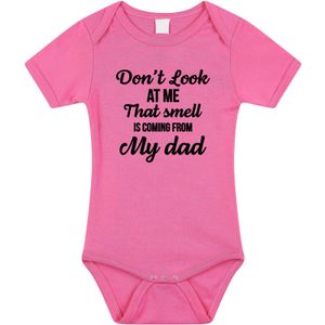 That smell is from my dad tekst baby rompertje roze meisjes - Kraamcadeau/ aankondiging aanstaande vader