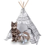 Pets Collection Tipi tent - voor katten/huisdieren - Canvas - 56 x 74 cm