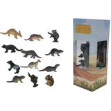 12x kunststof speelgoed bosdieren 4-8 cm - Speelgoed dieren - Speelfiguren dieren uit het bos