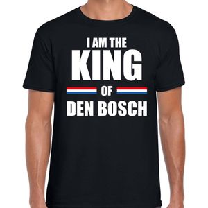 Koningsdag t-shirt I am the King of Den Bosch - zwart - heren - Kingsday Den Bosch outfit / kleding / shirt