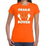 T-shirt oranje boven voor dames - Koningsdag / EK-WK kleding shirts