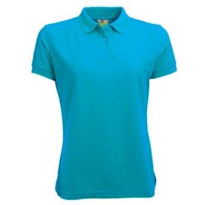 Dames poloshirt turqouise