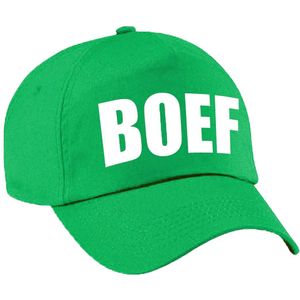 Verkleed Boef pet / baseball cap groen voor dames en heren - verkleedhoofddeksel / carnaval