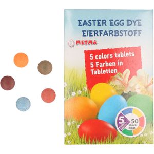 Paasei verf kleurtabletten ca. 50 eieren - Pasen knutselartikelen - Eieren beschilderen