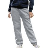 Joggingbroek/sportbroek grijs voor kinderen - Sweatpants/trainingsbroek - Grijze kinder kleding huisbroeken