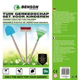 Benson Tuin Gereedschap - Kinder Set - Hark - Schep - Bezem