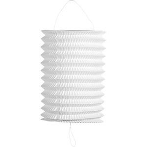 Treklampion - wit - papier - Dia 16 x H20 cm - Sint Maarten lampionnen - Bruiloft/Themafeest hangdecoratie