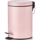 Zeller Pedaalemmer - roze - 3 liter - 17 x 25 cm - kleine prullenbak