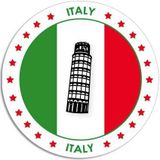 100x Bierviltjes Italie thema print - Onderzetters Italiaanse vlag - Landen decoratie feestartikelen