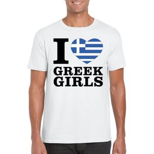 I love Greek girls t-shirt wit heren - Griekenland shirt
