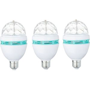 6x Disco lampen/lichten E27 fitting 360 graden roterend- Disco bol voor fitting - 2,5 Watt - Ledlampen