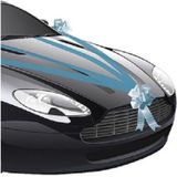 Chaks Trouwauto decoratie lint - blauw - just married - bruiloft benodigdheden