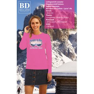 Bellatio Decorations Apres ski sweater voor dames - Queen of the apres ski - roze - skien
