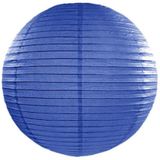 5x Luxe bol lampionnen donker blauw 25 cm - Feestversiering/decoratie