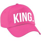 King fun pet roze voor dames en heren - King baseball cap - carnaval fun accessoire / Koningsdag
